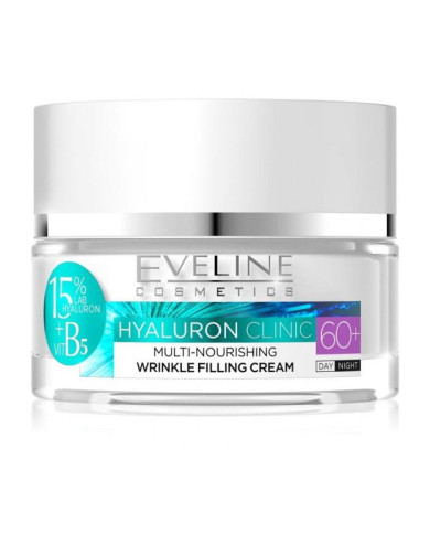 EVELINE HYALURON CLINIC CREME DIA E NOITE 60+  50ML EVELINE HYALURON CLINIC CREME DIA E NOITE 60+  50ML
