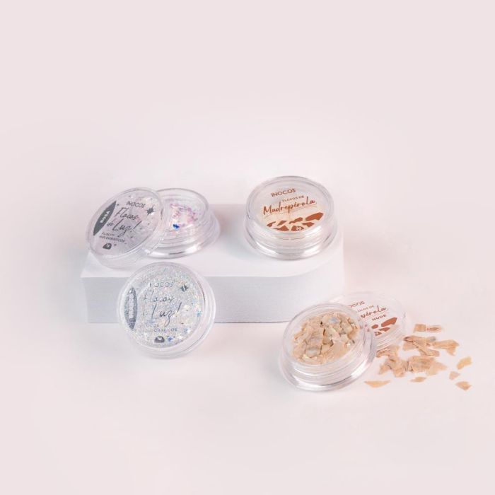 INOCOS FLOCOS DE LUZ HOLOGRAFICOS - BRANCO