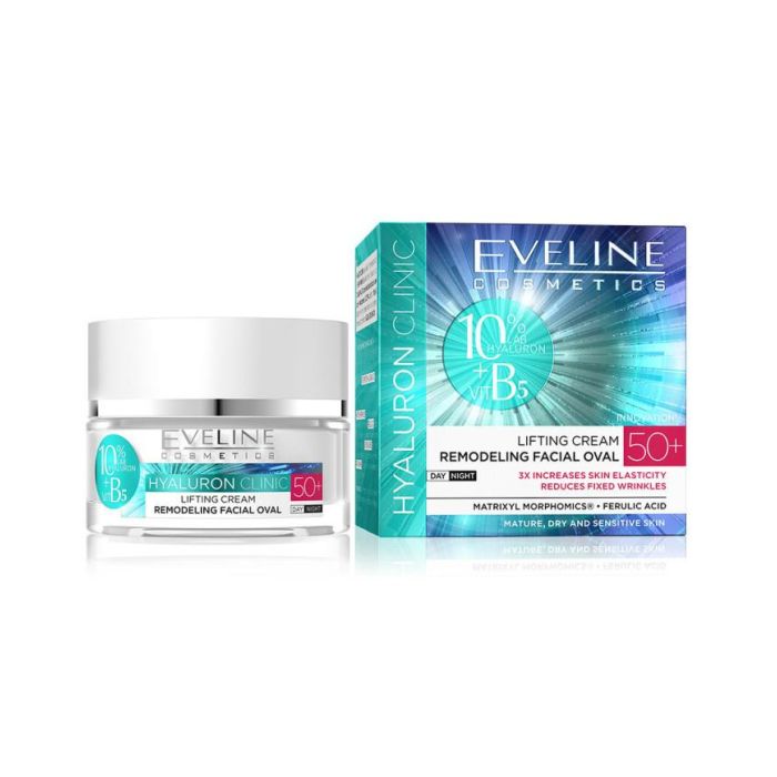 EVELINE HYALURON CLINIC CREME DIA E NOITE 50+ 50ML