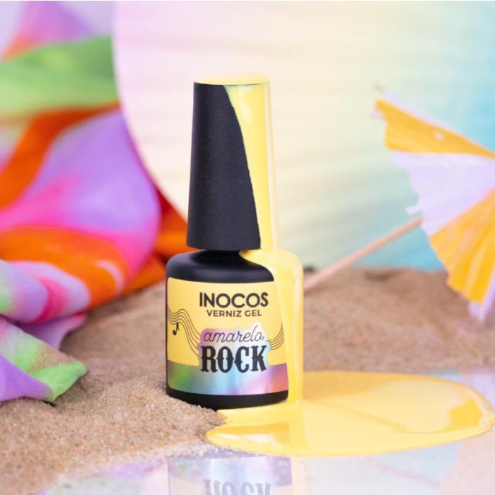 INOCOS VERNIZ GEL AMARELO ROCK FESTIVAL VERÃO 15ML
