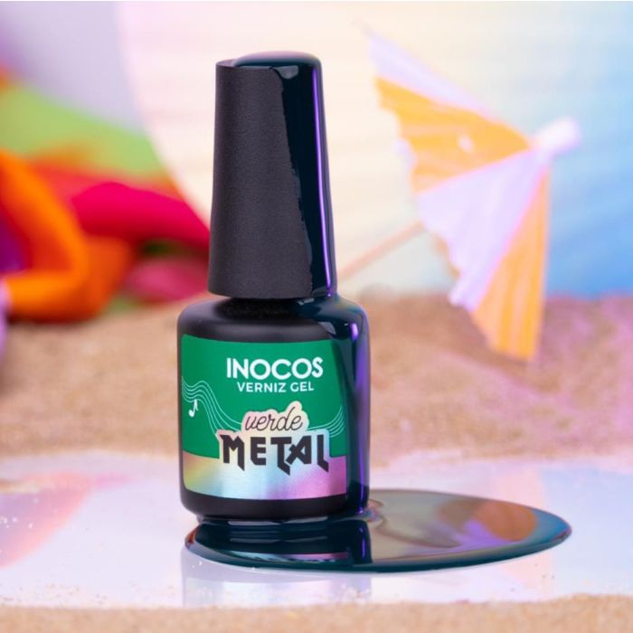 INOCOS VERNIZ GEL VERDE METAL FESTIVAL VERÃO 15ML
