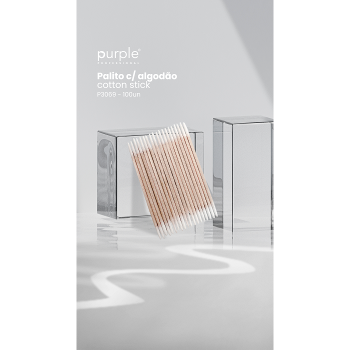 PURPLE PALITO COM ALGODAO 100UN