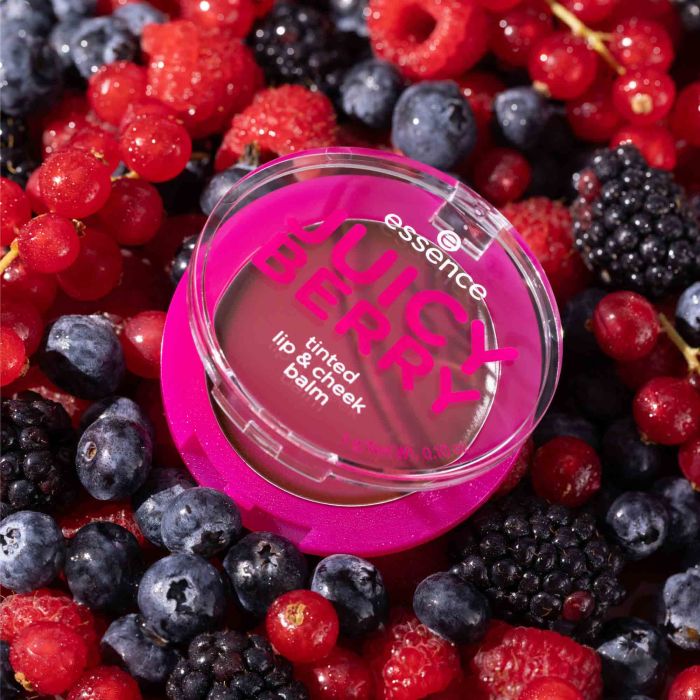 ESSENCE JUICY BERRY TINTED LIPECHEEK BALM