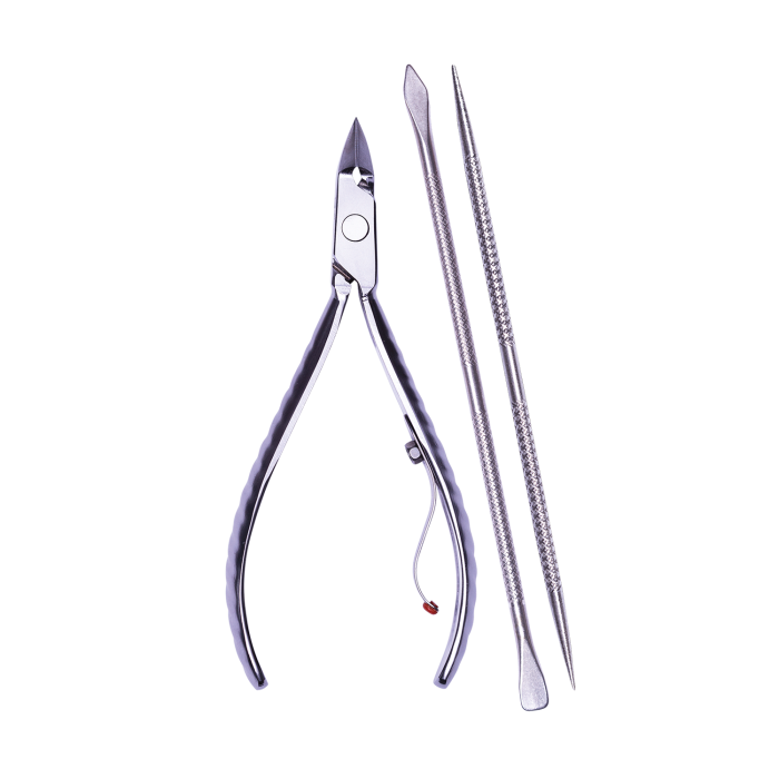 ALICATE CUTICULAS MUNDIAL 778 INOX + EMPURRADOR + PALITO