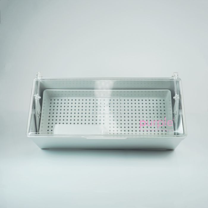 PURPLE CAIXA COM CESTO INTERNO PARA DESINFECAO POR IMERSAO