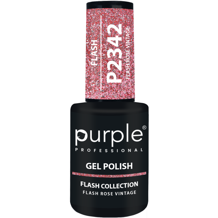 PURPLE GEL POLISH FLASH ROSE VINTAGE 10ML
