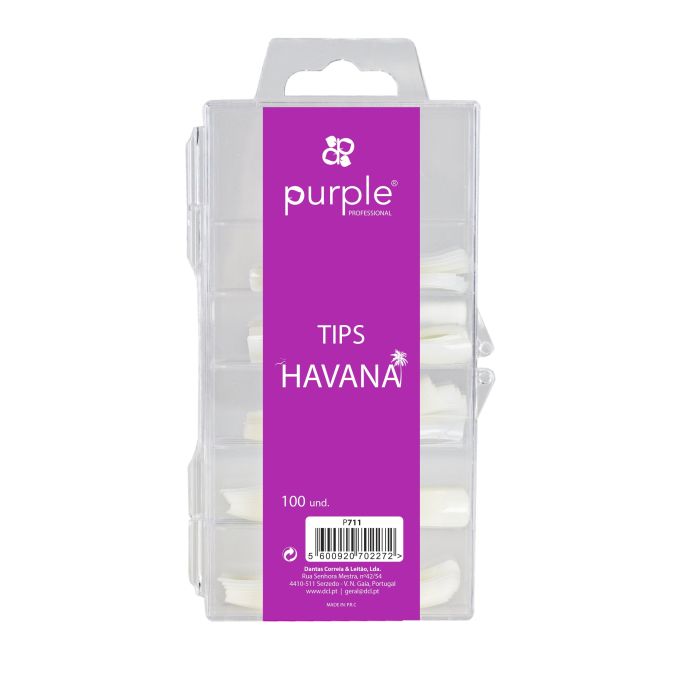 PURPLE TIPS HAVANA FRENCH WHITE 100UN