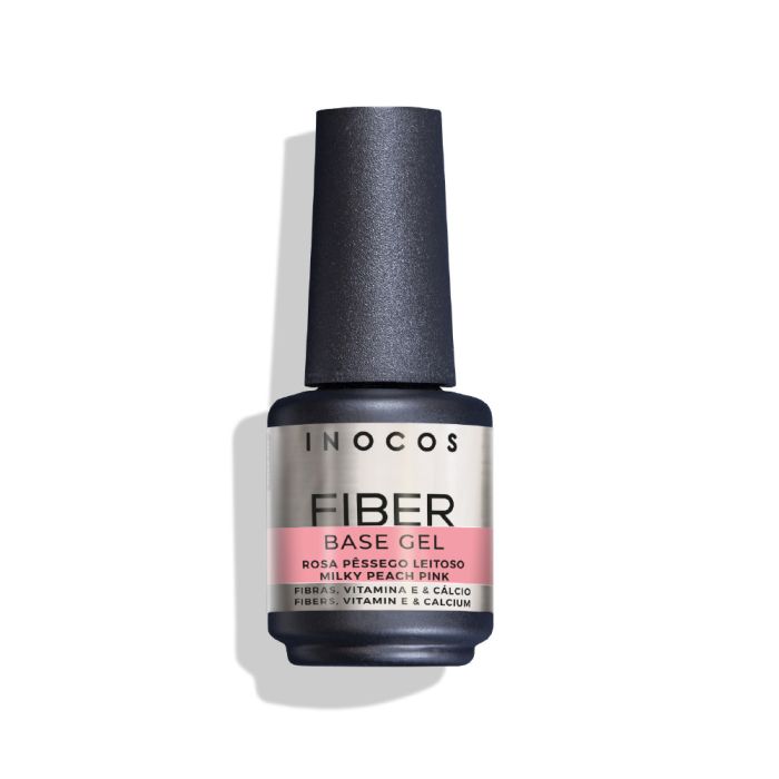 INOCOS FIBER BASE COVER ROSA PÊSSEGO LEITOSO 15ML