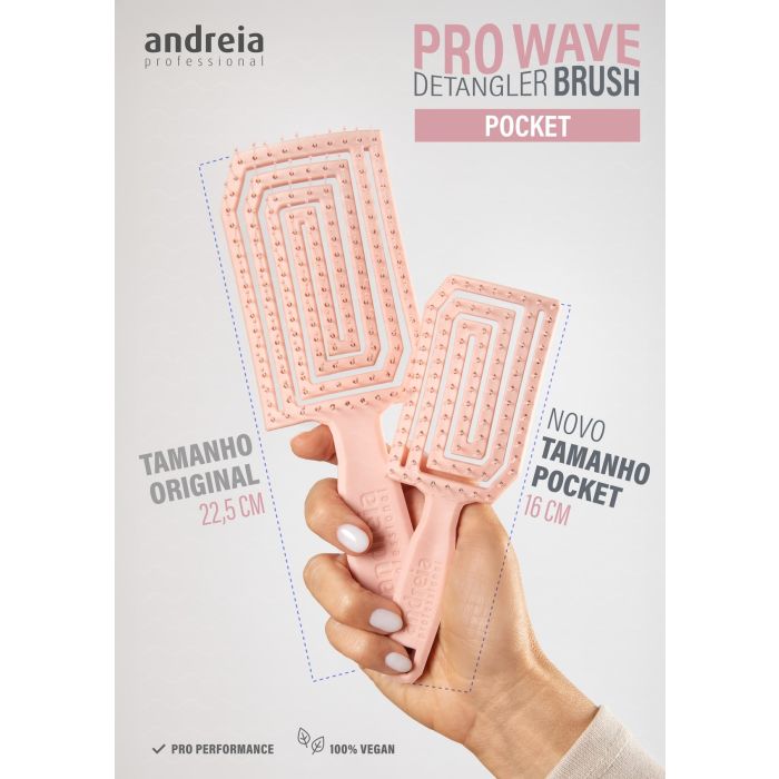 ANDREIA PRO WAVE DETANGLER BRUSH POCKET BLUE