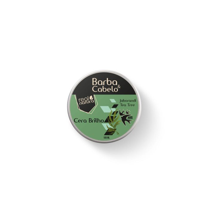 REAL NATURA CERA BRILHO BARBA E CABELO PRO-HOMEM 100ML