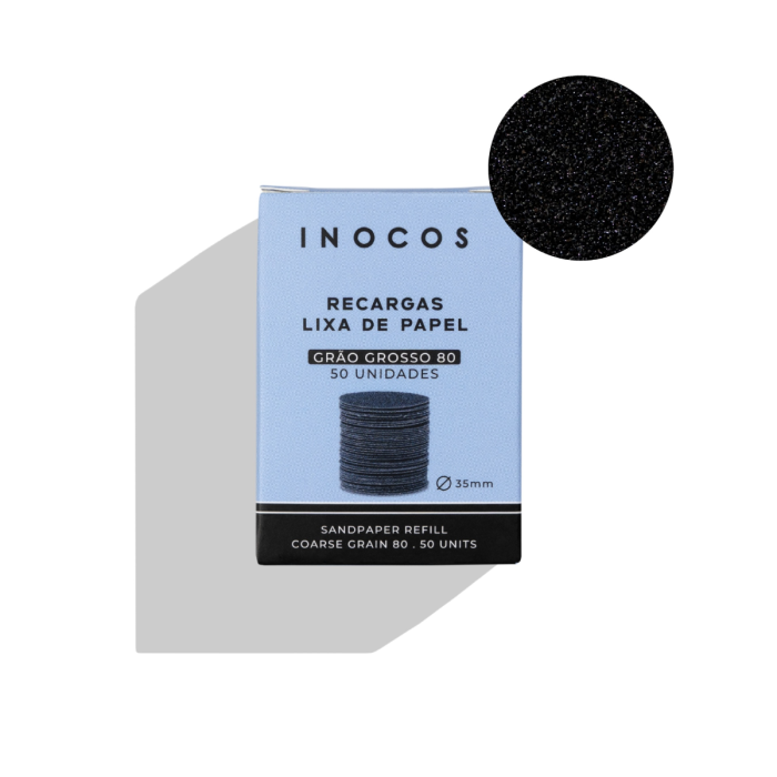 INOCOS RECARGA LIXA DE PAPEL PARA PES GRAO GROSSO 80