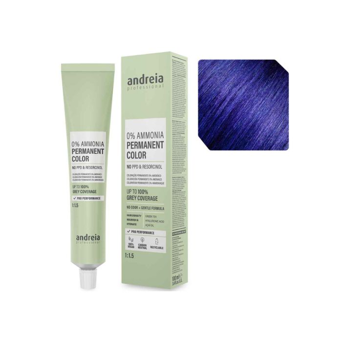 .ANDREIA PERMANENT COLOR 0% AMMONIA 100ML AZUL
