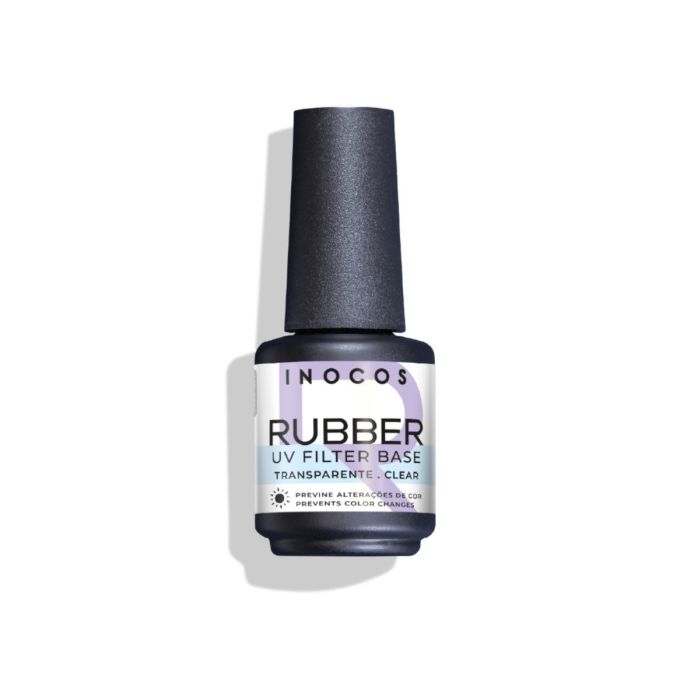 INOCOS VERNIZ GEL RUBBER UV FILTER BASE TRANSPARENTE 15ML