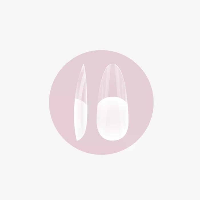 PURPLE SOFT GEL TIPS PRESS ON ALMOND MEDIUM HALF