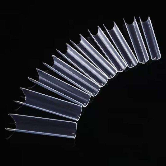 HB SQUARE CLEAR NAIL TIPS 500UN