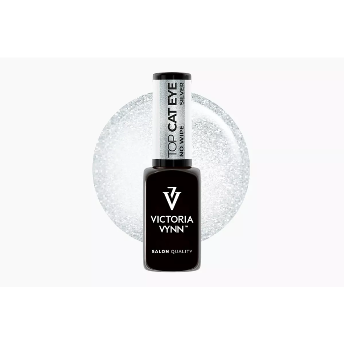 VICTORIA VYNN GEL POLISH TOP SILVER CAT EYE NO WIPE 8ML