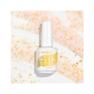 INOCOS VERNIZ GEL BASE POTAL BRANCO LEITOSO FLOCOS OURO 15ML