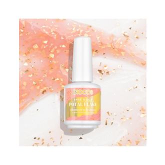 INOCOS VERNIZ GEL BASE POTAL DAMASCO LEITOSO FLOCOS OURO 15ML