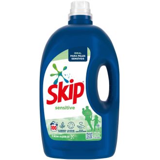 SKIP DETERGENTE MÁQUINA SENSITIVE ROUPA LIQUIDO 100 DOSES 4,5L