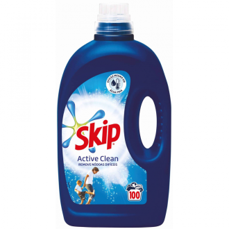SKIP DETERGENTE MÁQUINA ACTIVE CLEAN ROUPA LIQUIDO 100 DOSES 4,5L