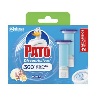 PATO BLOCO SANITARIO WC DISCOS ATIVO RECARGA MARINHO 2UN 36ML