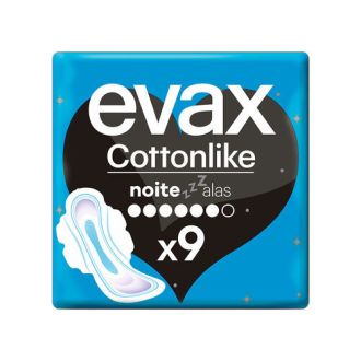 EVAX PENSOS HIGIENICOS COTTONLIKE COM ALAS NOITE 9UN