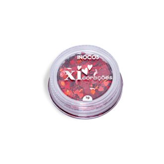 INOCOS GLITTER XI-CORAÇÃO VERMELHO 1G