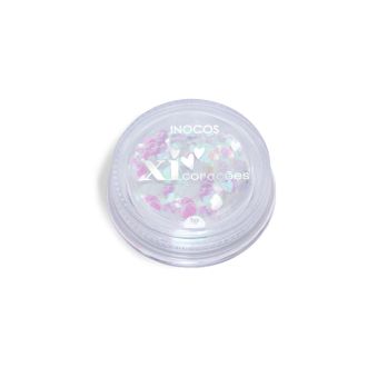 INOCOS GLITTER XI-CORAÇÃO BRANCO HOLOGRÁFICO 1G