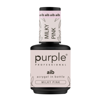 PURPLE AIB - ACRYGEL IN BOTTLE MILKY PINK 15ML