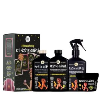 KIT MORTE SÚBITA-SHAMPOO 250ML+CONDICIONADOR 250ML+SPRAY 250ML+MASCARA 100G