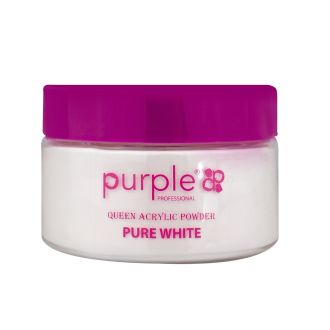 PURPLE  ACRYLIC POWDER PURE WHITE 50G.