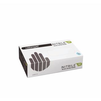 LUVAS NITRILI S/PÓ EXTRA RESISTENTES PRETO M 100UN