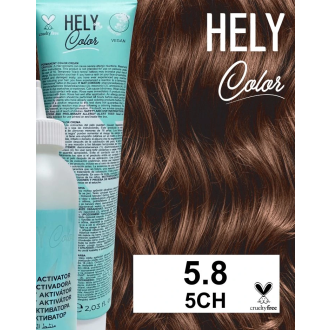 HELYCOLOR KIT COLOR CREAM N.5.8 5CH