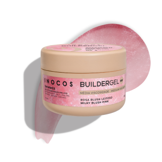 INOCOS BUILDER GEL SHIMMER ROSA BLUSH LEITOSO 50G MV