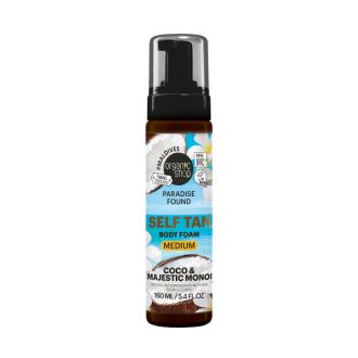 ORGANIC SHOP ESPUMA AUTOBRONZEADORA CORPORAL COCO E MAJESTIC MONOI TOM MEDIO 160ML