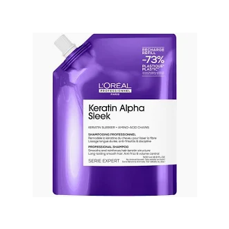 LOREAL ALPHA SLEEK SHAMPOO REFILL 500ML 