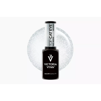 VICTORIA VYNN GEL POLISH TOP SILVER CAT EYE NO WIPE 8ML